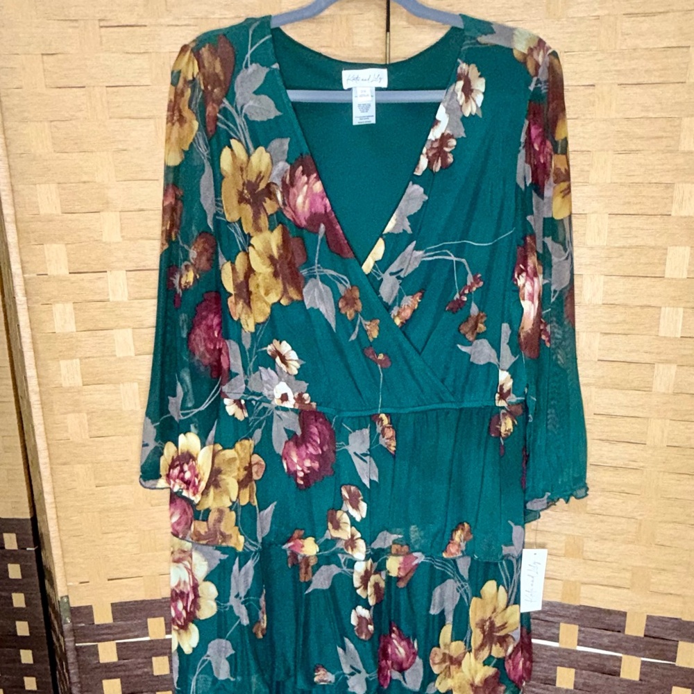 Floral Green Dress